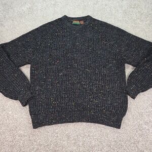 Oakton Limited Mens Vintage Multi Color Confetti Fleck Ribbed Knit Sweater Large